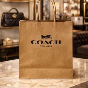Coach New York Brown Paper Shopping Bag
